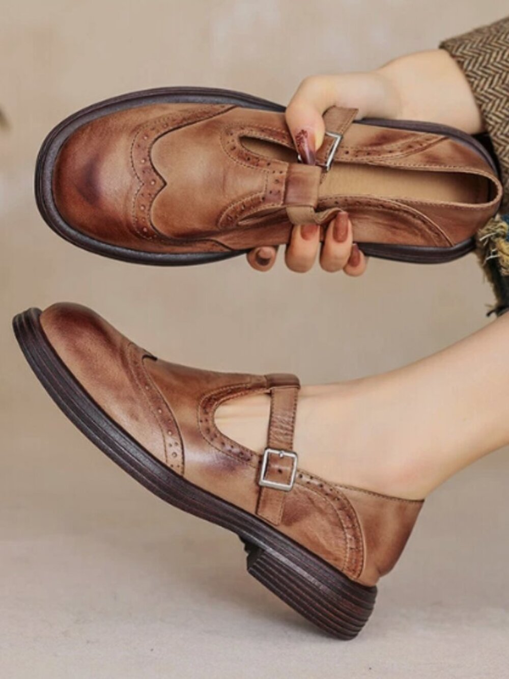 Retro British Style Mary Jane Shoes - Picture 7 of 16